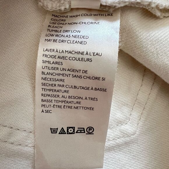 Free People Skirt Size 24 White Bailey Denim Mini Raw Frayed Hem - Picture 7 of 9